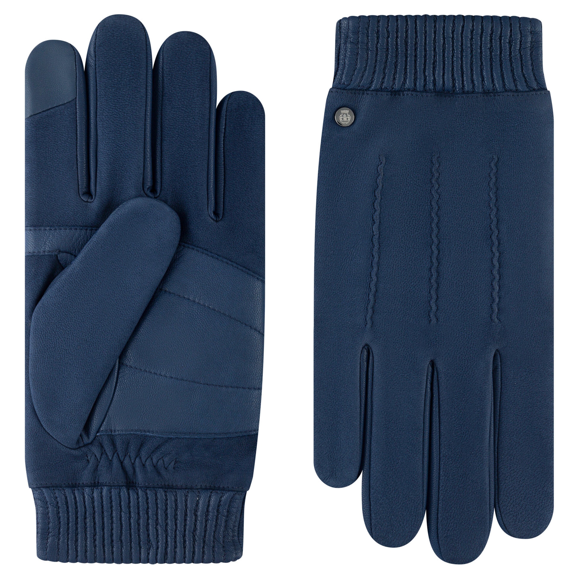 Roeckl Vingerhandschoenen 'STEINFORT TOUCH' in Blauw: voorkant