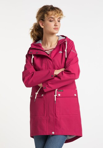 Schmuddelwedda Between-Seasons Coat in Pink: front