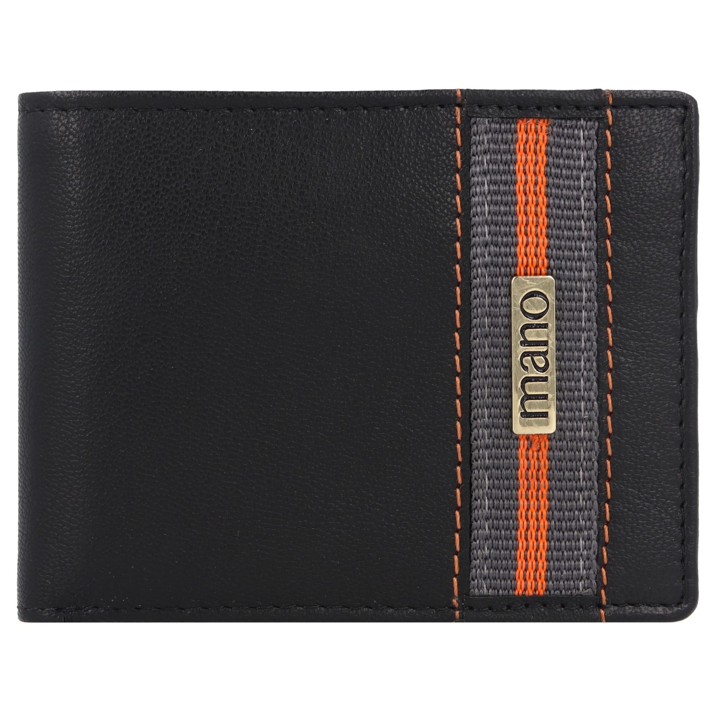 mano Geldbörse 'Don Leonardo' in Schwarz: Vorderseite