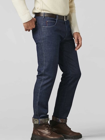 MEYER Regular Chino Pants in Blue: front