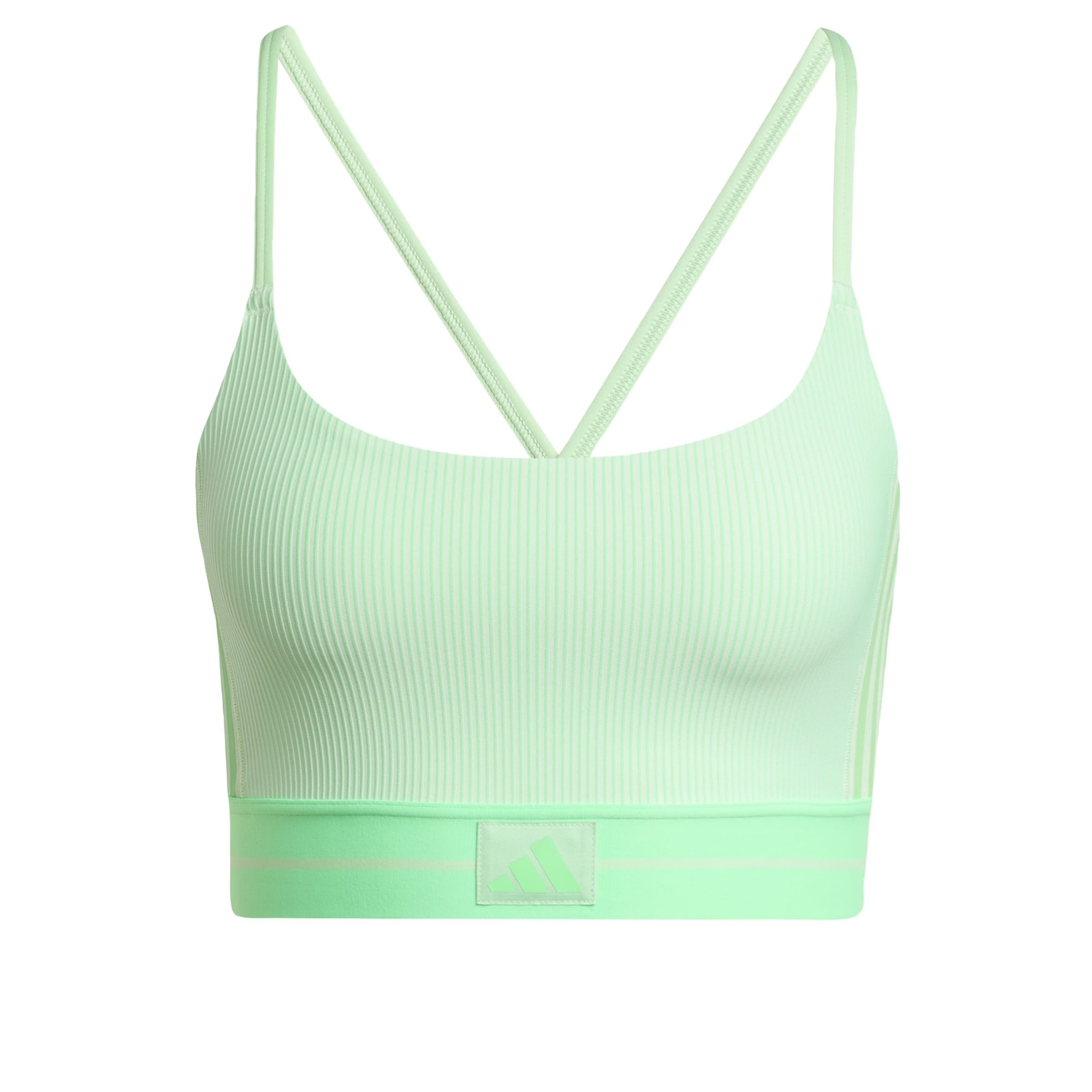 ADIDAS PERFORMANCE - Bustier Sujetador deportivo 'Hyperglam' en verde: frente