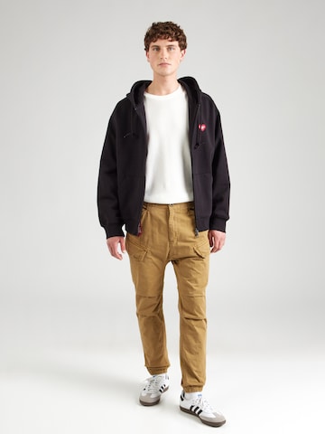 ALPHA INDUSTRIES Дънки Tapered Leg Карго панталон 'Force One' в зелено