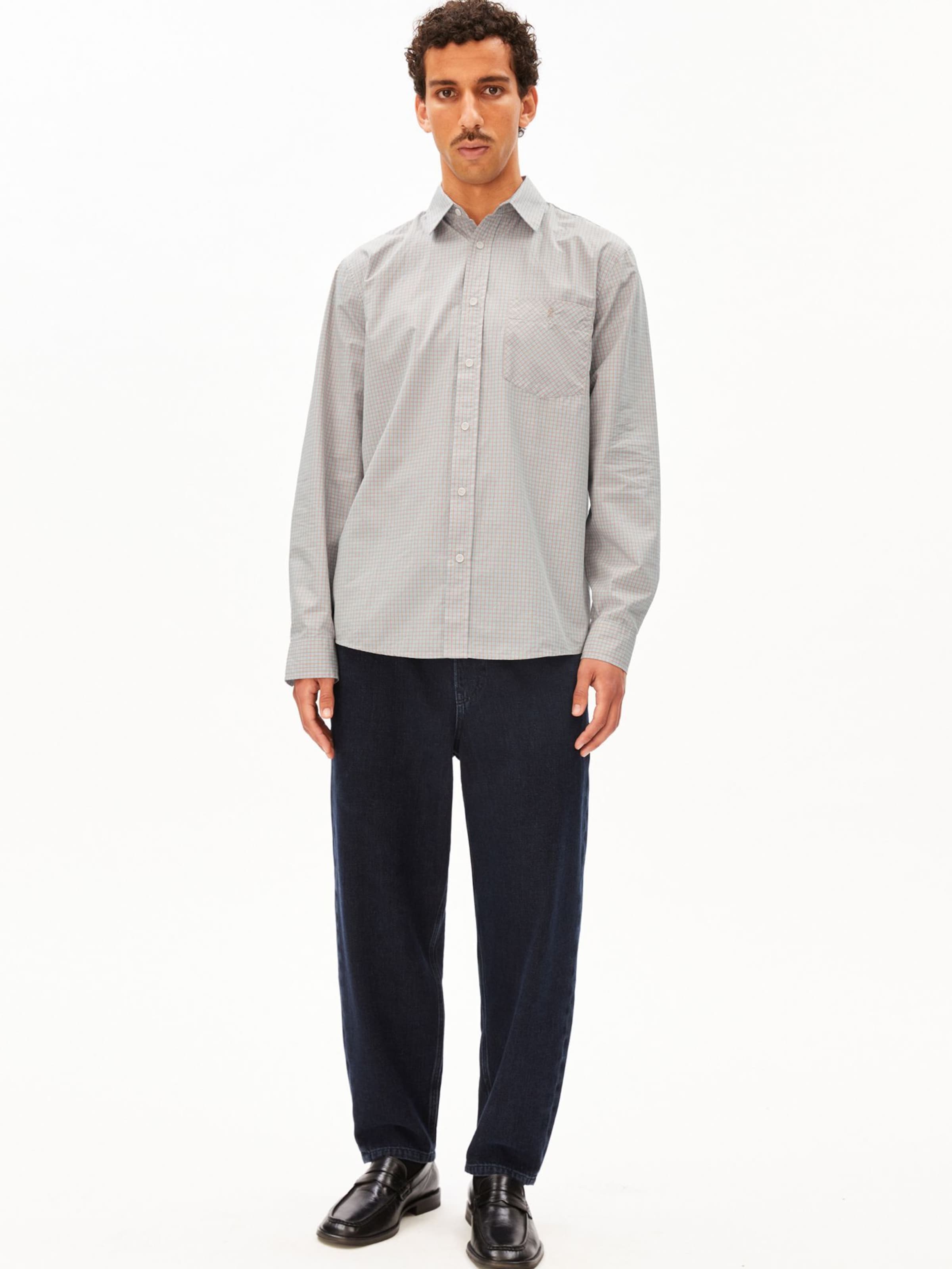 ARMEDANGELS Comfort fit Button Up Shirt in Beige
