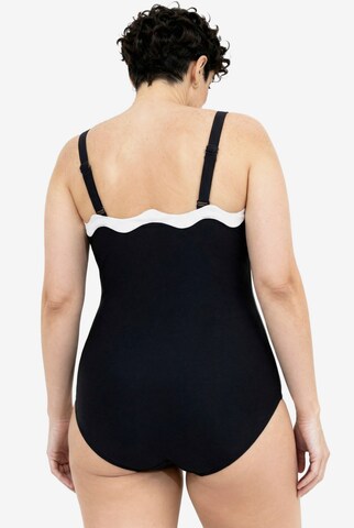 Ulla Popken Maillot De Bain Une Pièce Grande Taille – Élégant Et Confortable Marine Ou Violet/Bleu