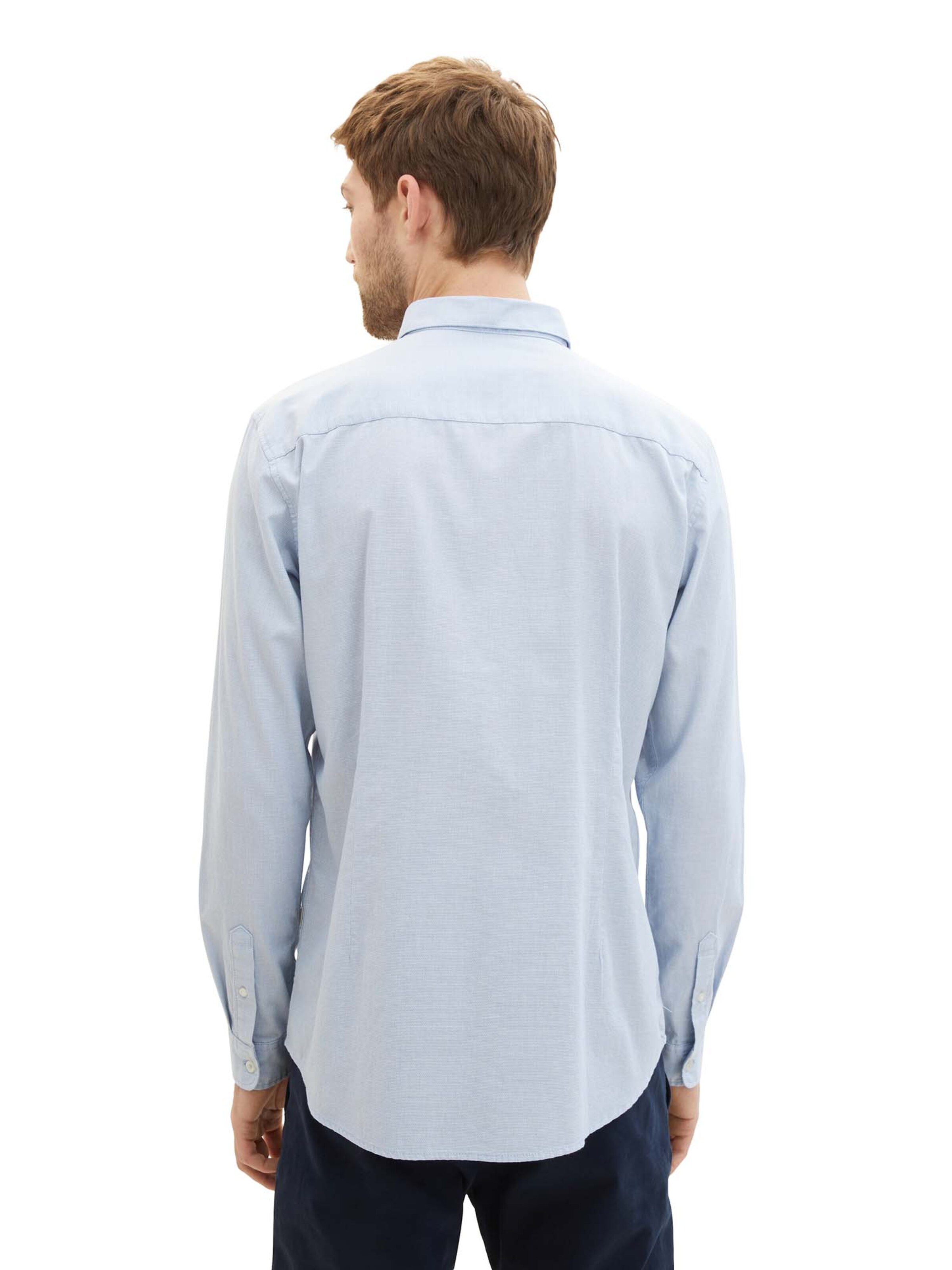 TOM TAILOR Slim fit Button Up Shirt in Blue