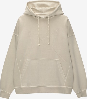 Pull&Bear Sweatshirt in Beige: front