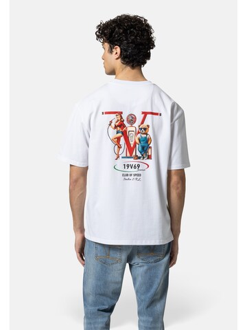 19V69 ITALIA Majica 'Tamaro Racing' | bela barva