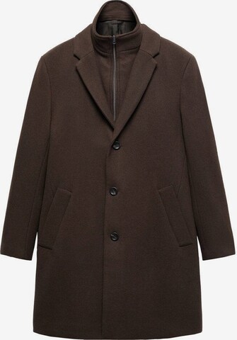 MANGO MAN Between-Seasons Coat 'Uriel' in Brown: front