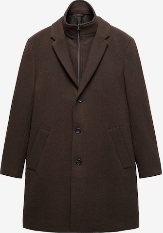 MANGO MAN Between-Seasons Coat 'Uriel' in Brown: front