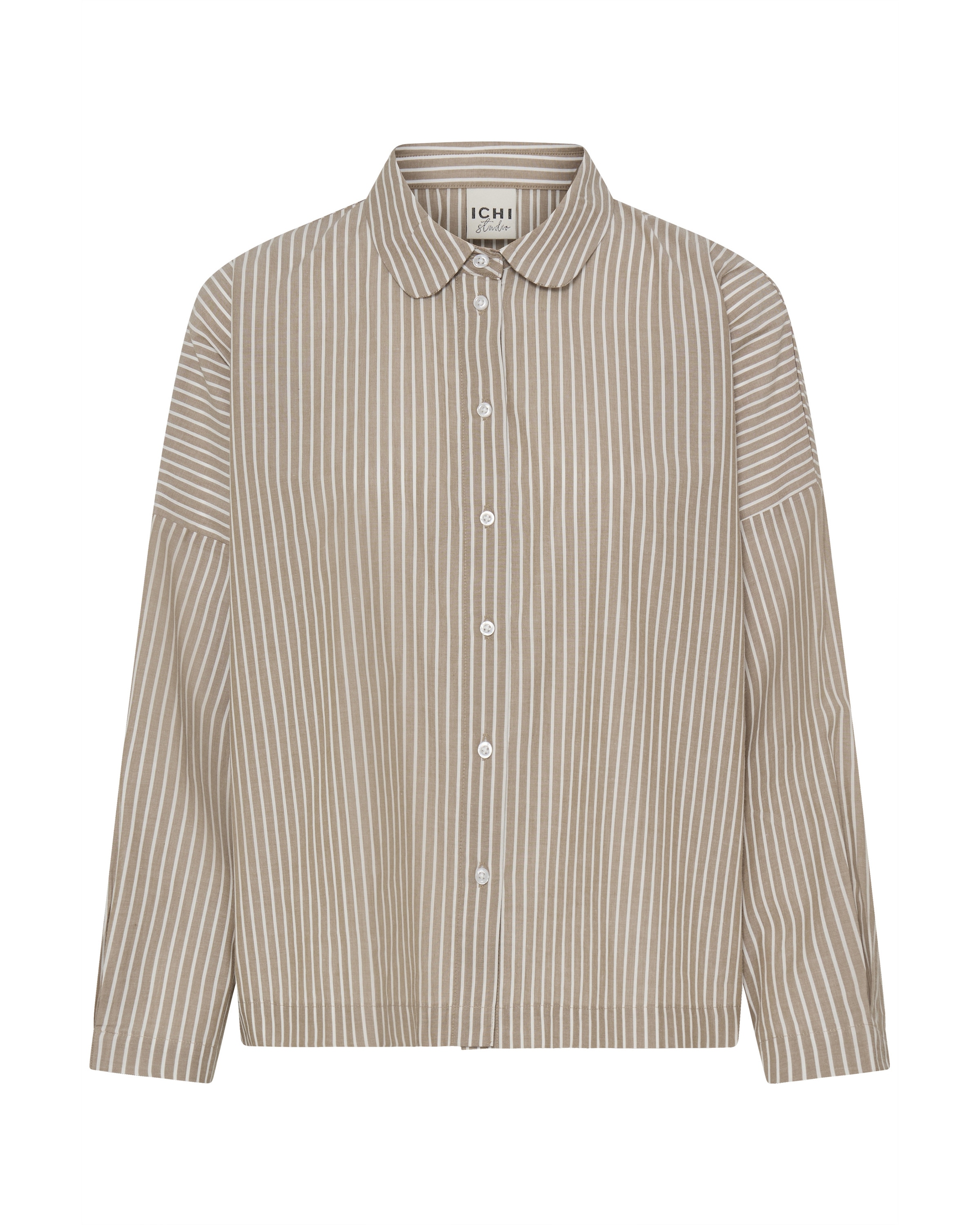 ICHI Blusa 'GILEY' em XS em bege / branco, Vista do artigo