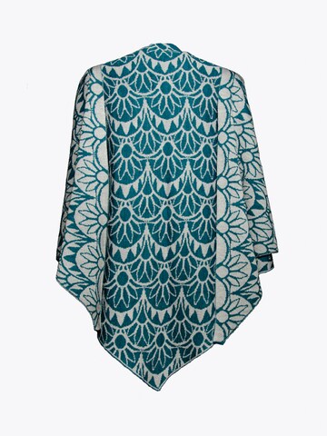 LANARTO slow fashion Shawl 'Stola Sonne' in Blue: front