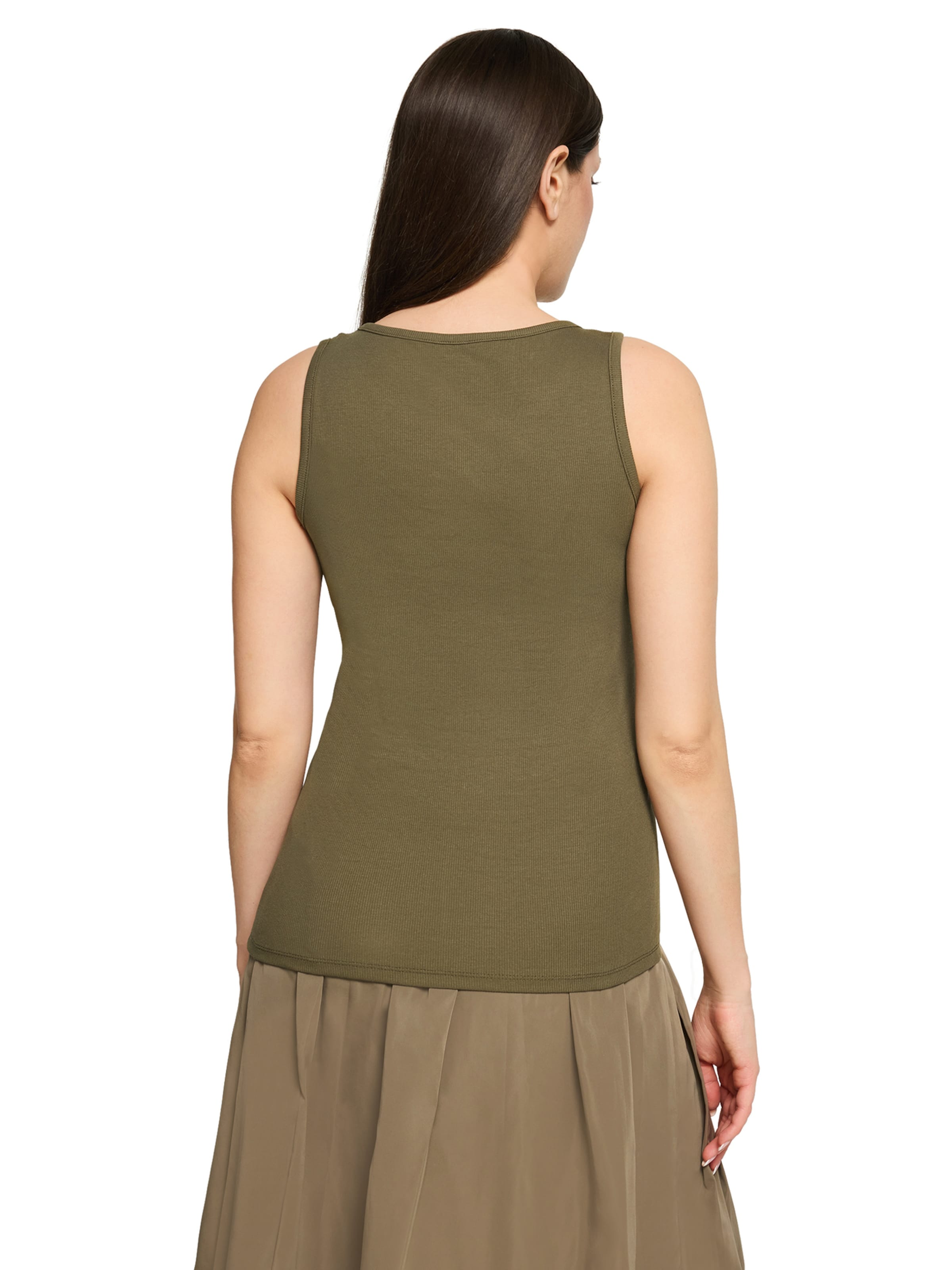 Cartoon Basic-Top mit Rundhalsausschnitt in Braun