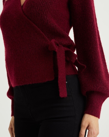 WE Fashion Strickjacke in Rot