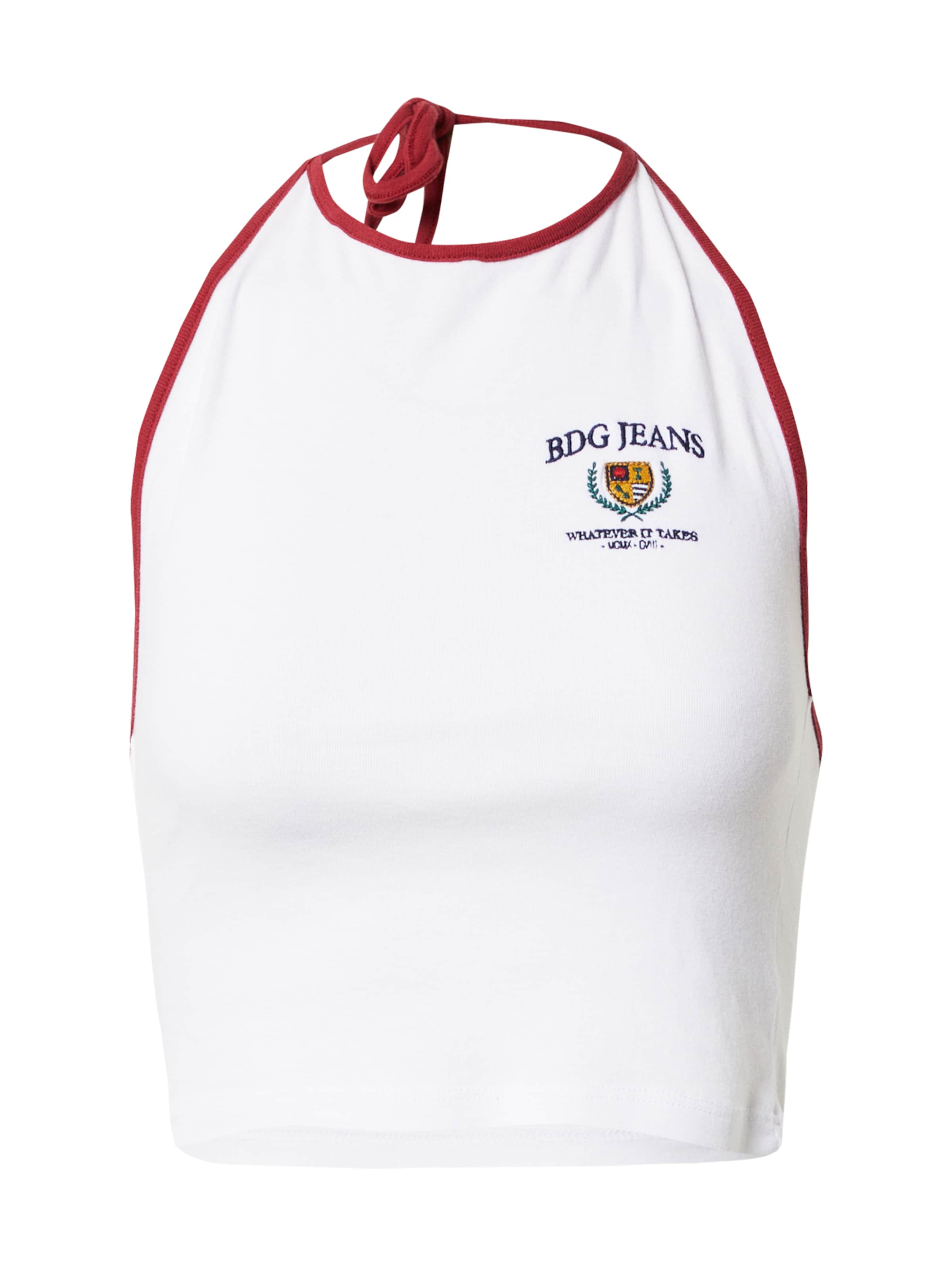 Top di BDG Urban Outfitters in bianco: frontale