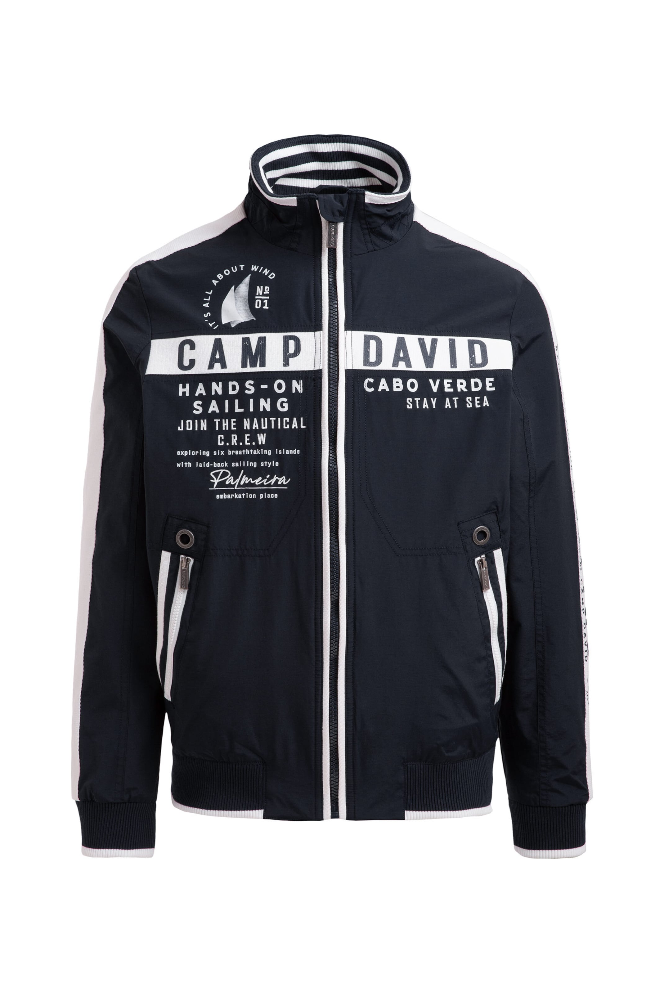 CAMP DAVID Between-Season Jacket in Blue: front