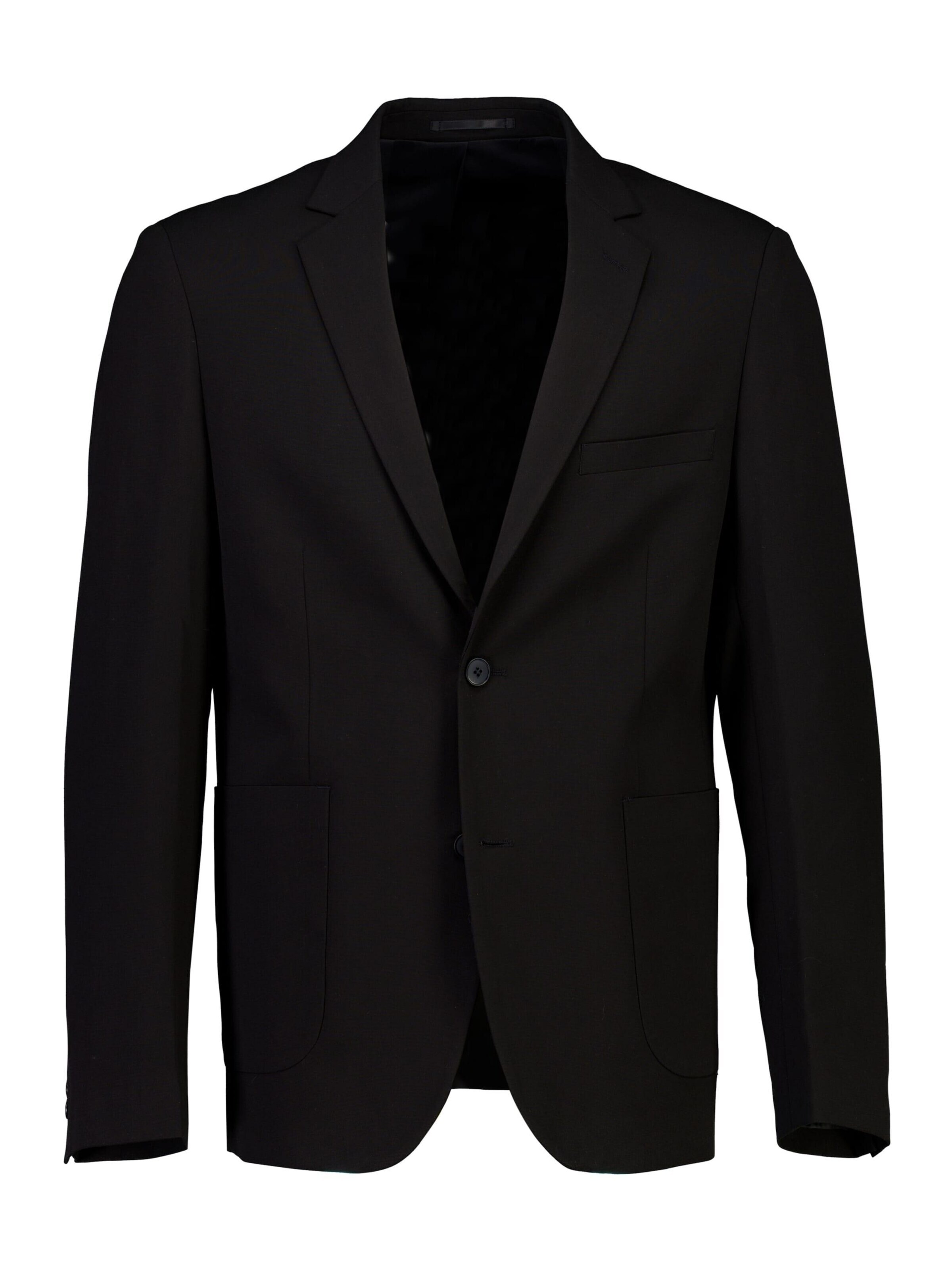 Coupe regular Veste de costume Lindbergh en noir : devant