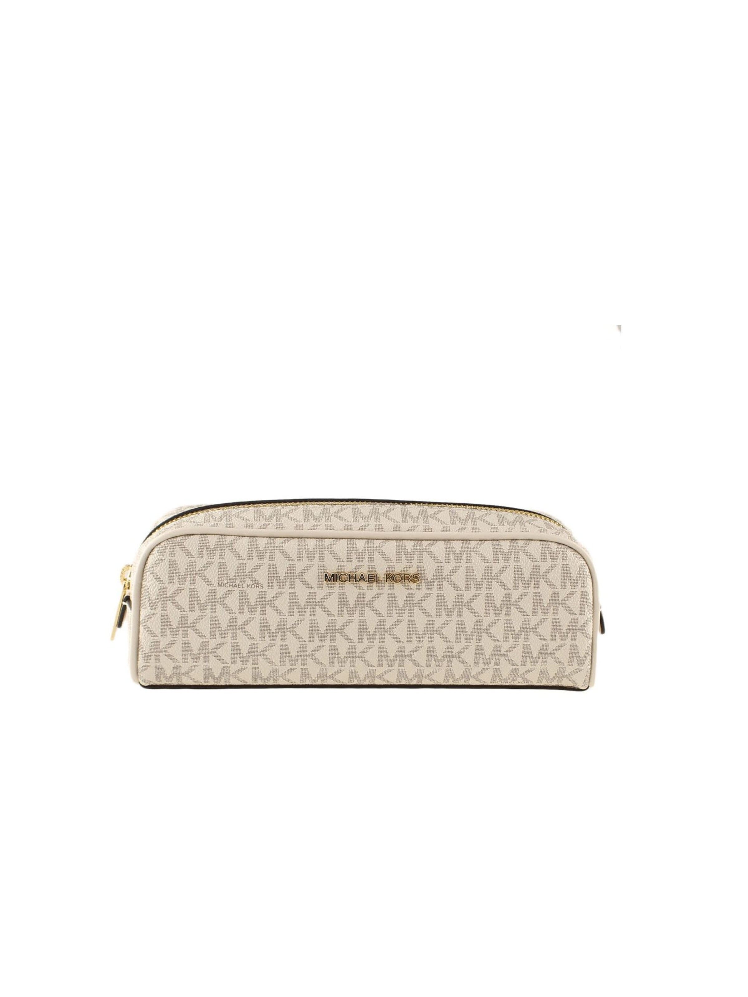 Michael Kors - Bolso de mano 'Giftables Medium Pencil Case' en beige: frente