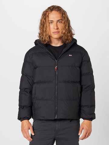 Tommy Jeans Winter Jacket in Black: front