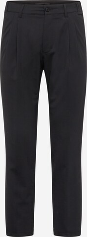 DRYKORN Regular Pleat-front trousers 'LEEK' in Black: front