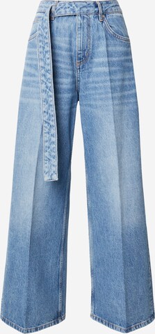 Wide leg Jeans 'Galeva' de la HUGO pe albastru: față