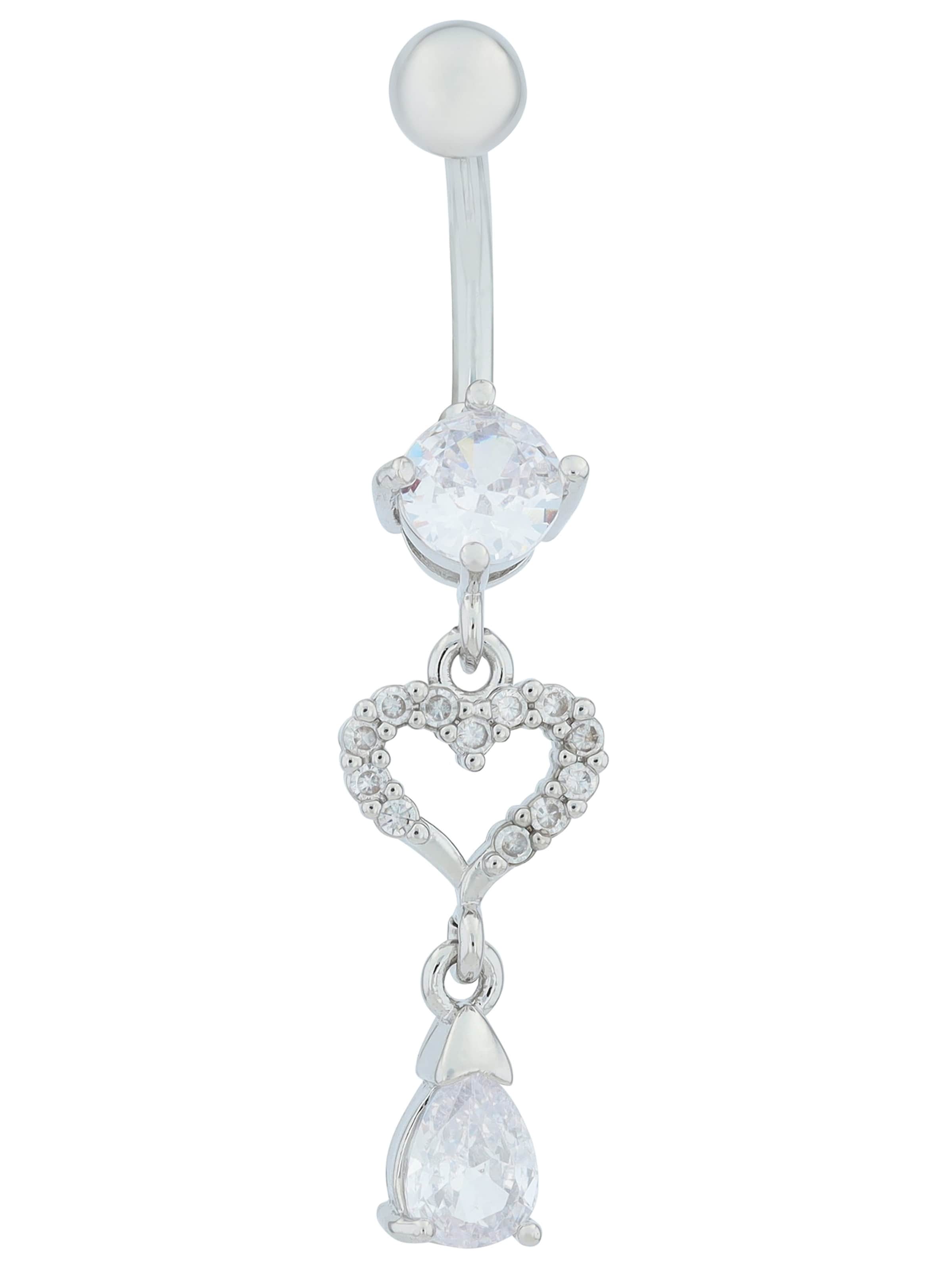 Akzent Piercings 'langlebig' in Silver: front
