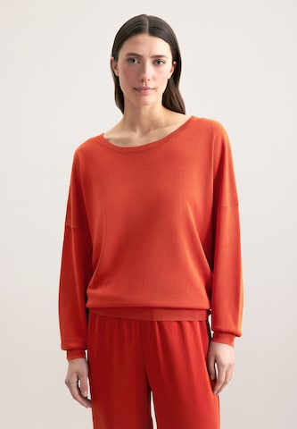 SEIDENSTICKER Sweater 'Schwarze Rose' in Orange: front