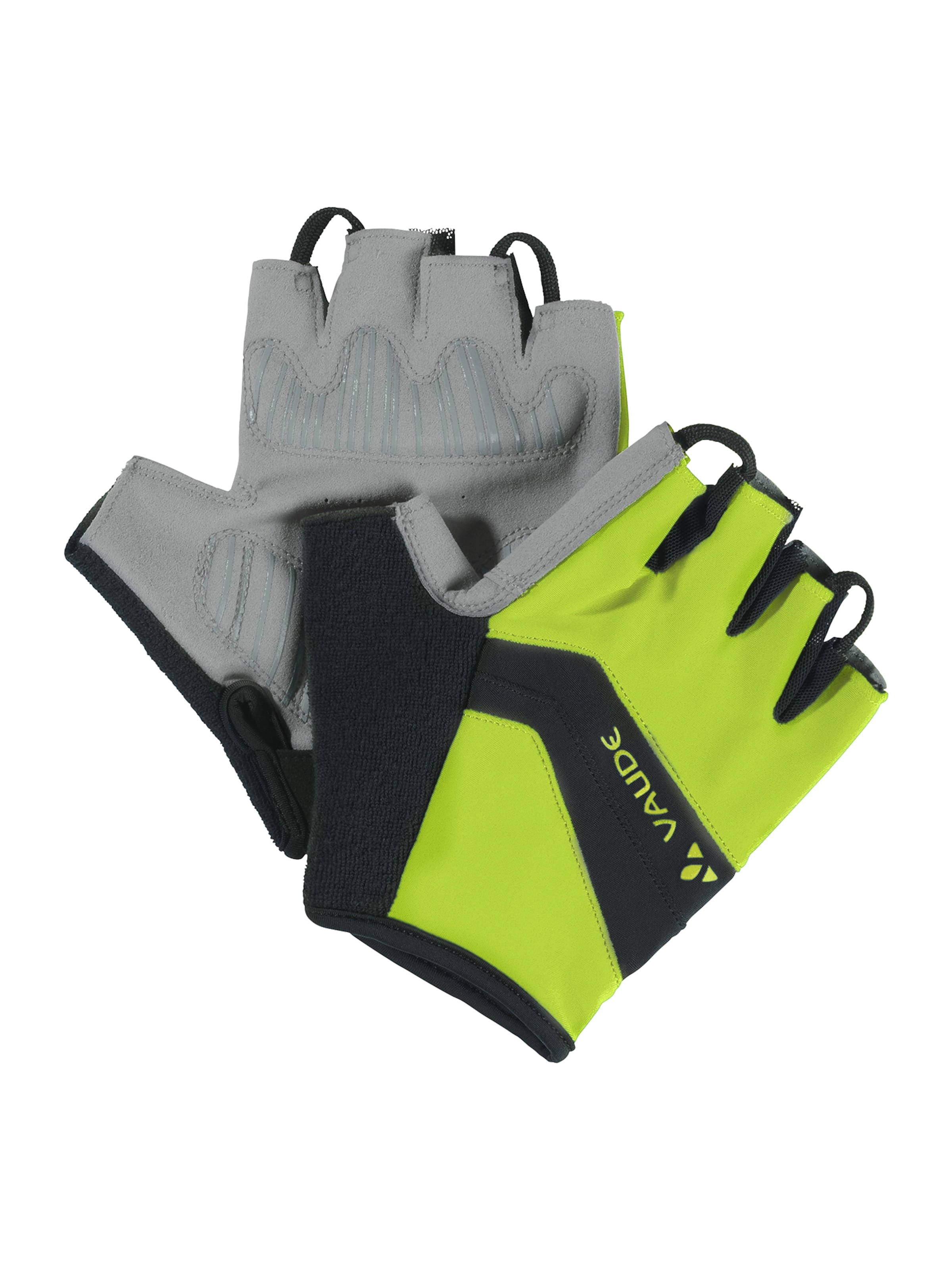 VAUDE Sporthandschuhe  'Active' in stone / neongrün, Produktansicht