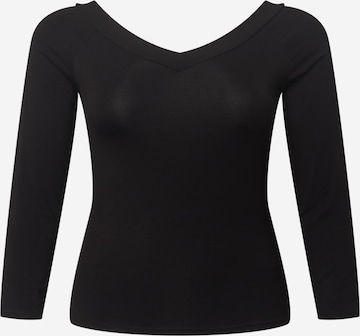 PIECES Curve Shirt in Black: front