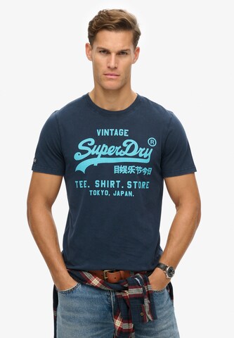 Superdry Μπλουζάκι σε μπλε: μπροστά