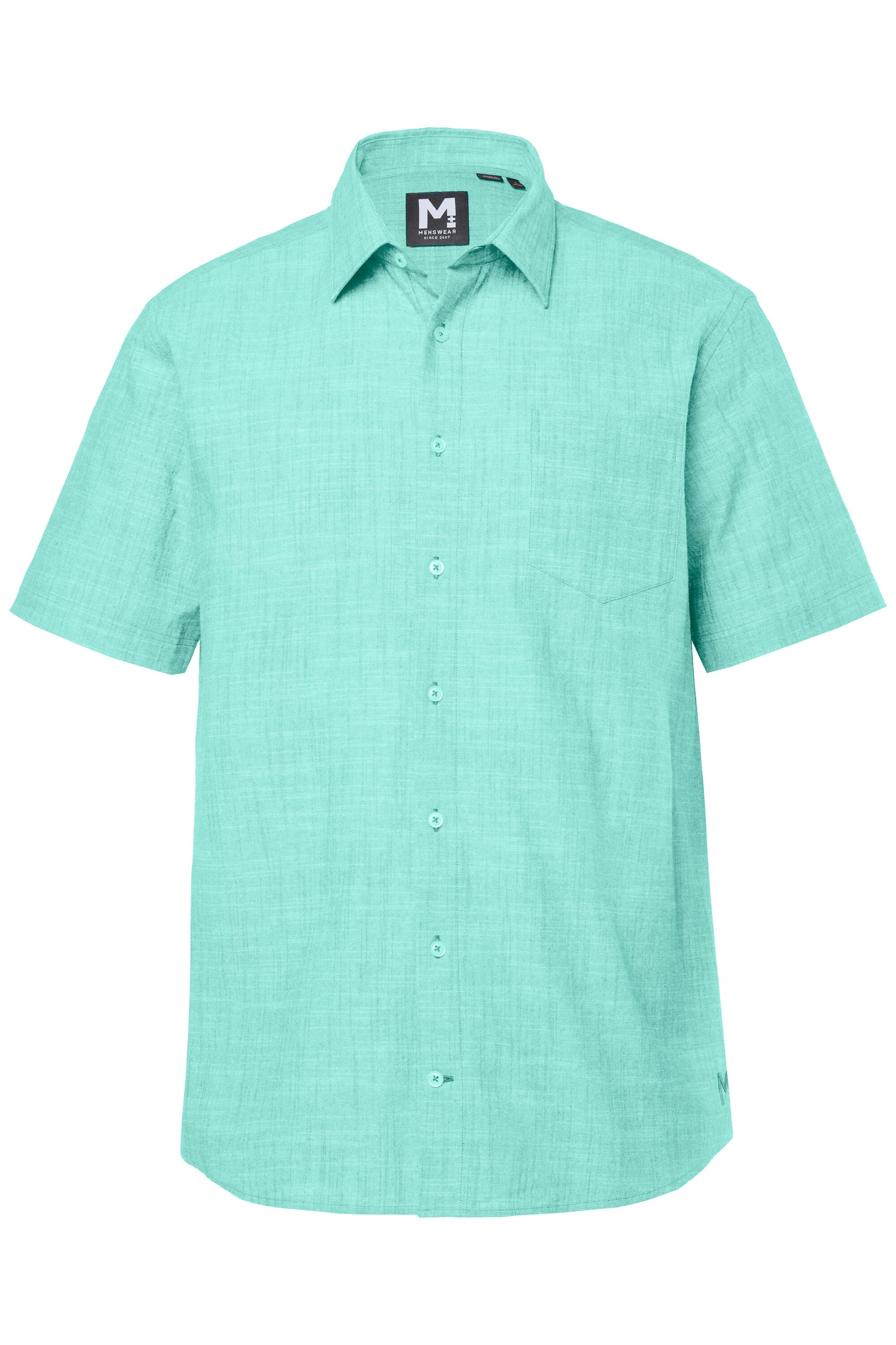 Men Plus Hemd in Grün: Vorderseite