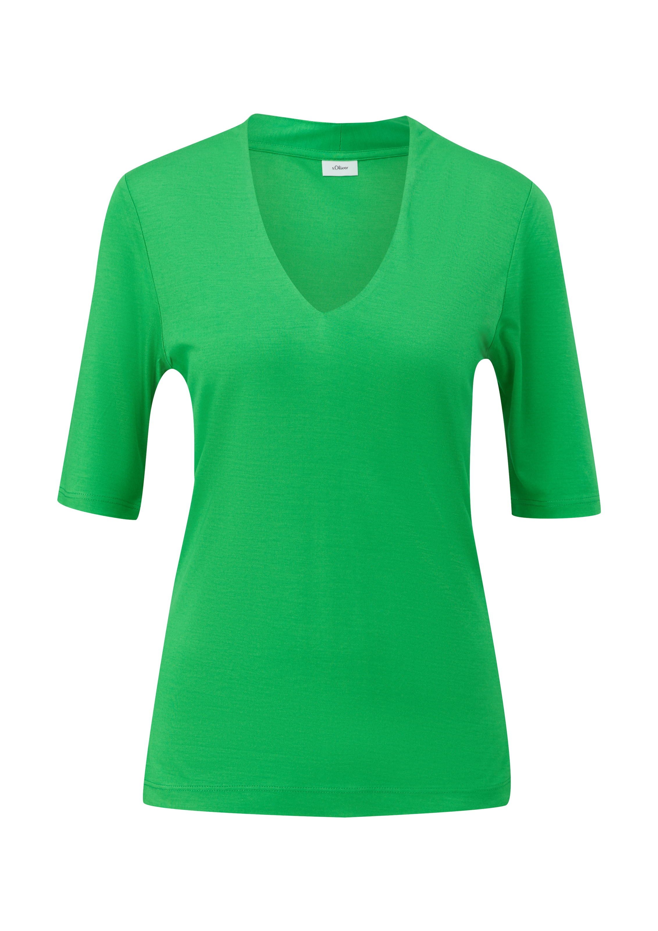 T-shirt s.Oliver BLACK LABEL en vert : devant