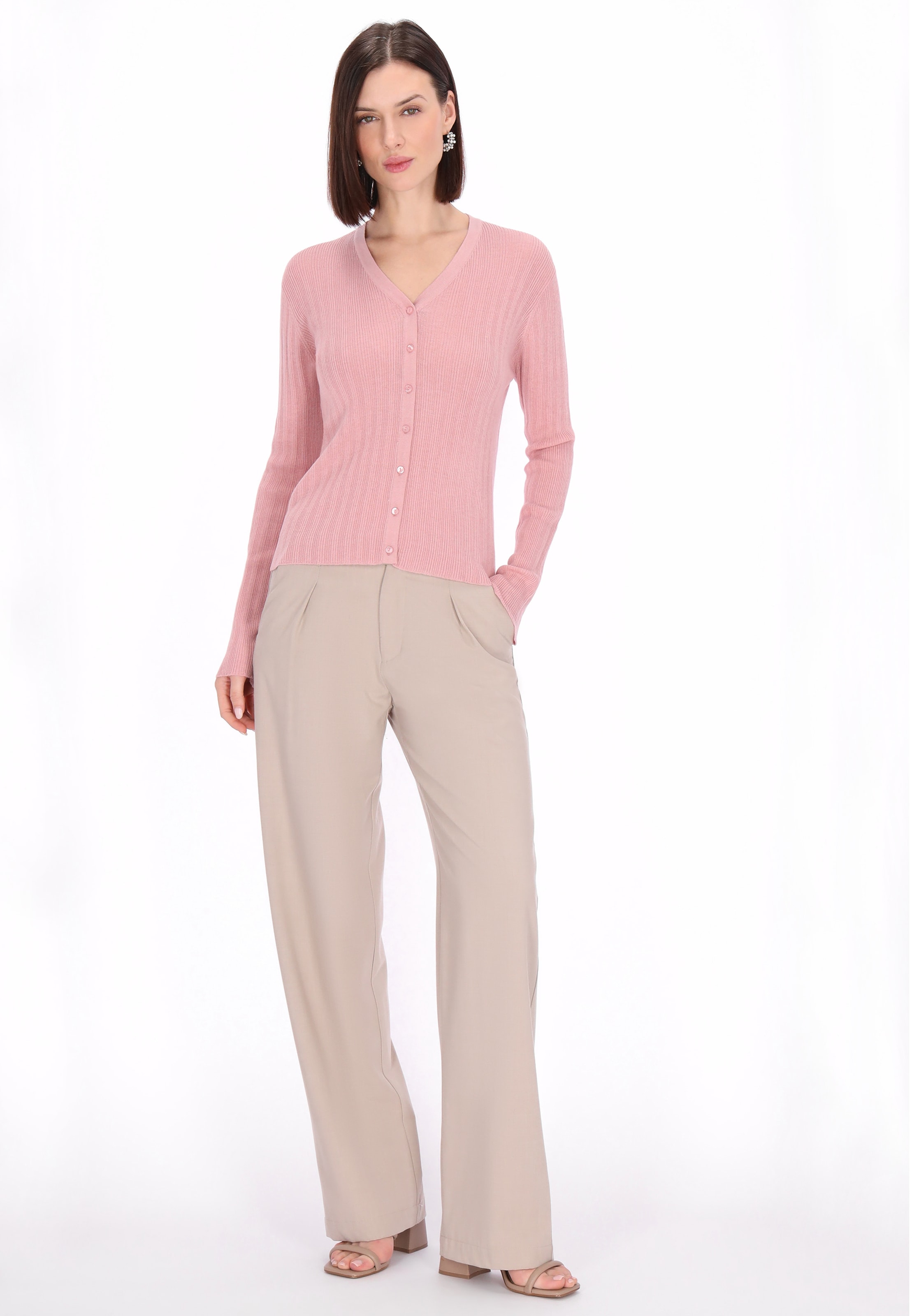 Usha Knit Cardigan in Pink