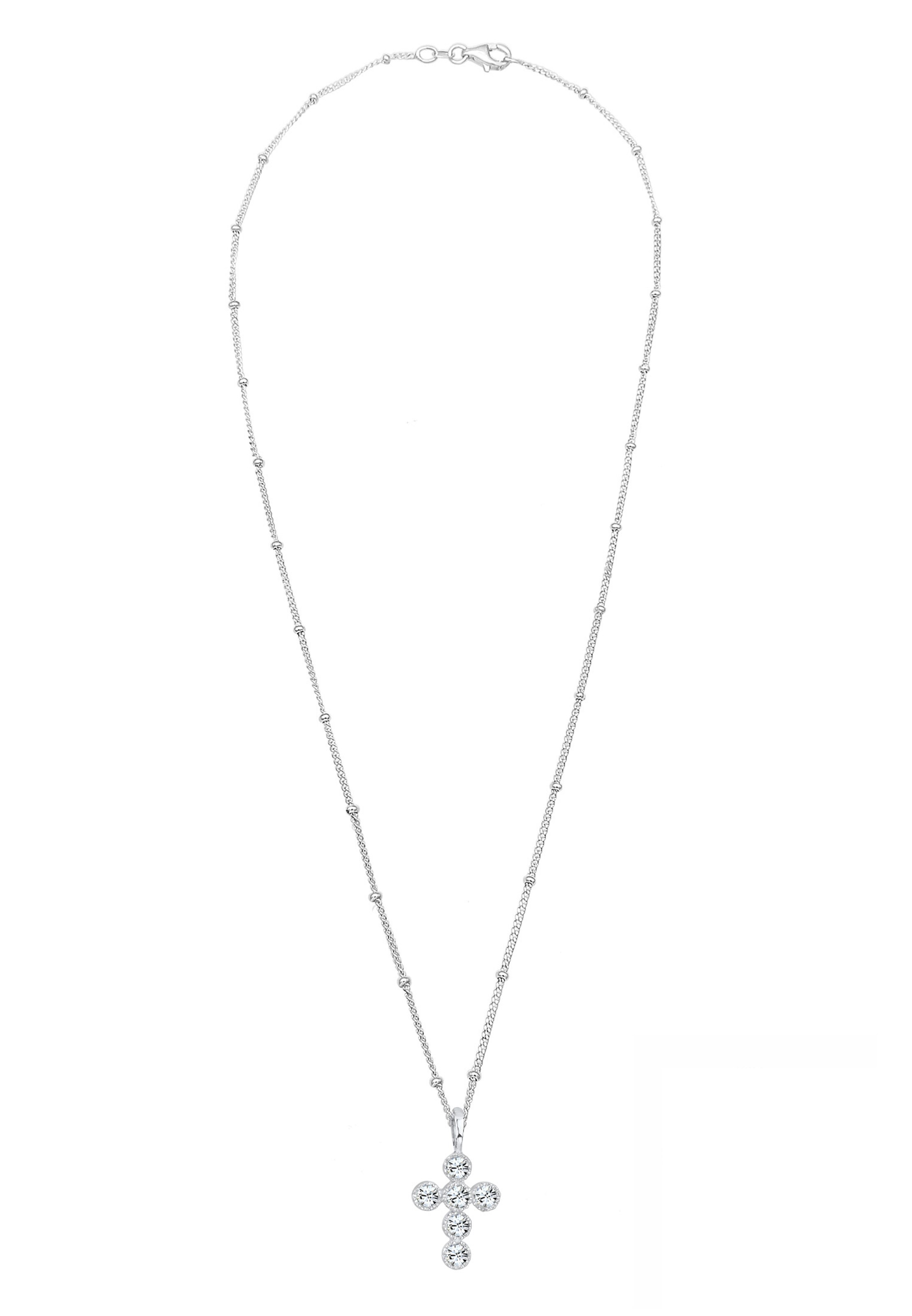 ELLI Ketting 'Kreuz' in Zilver
