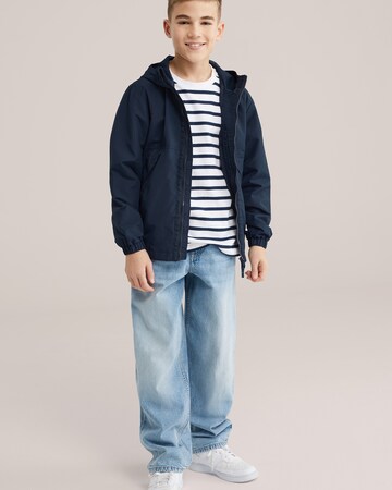 WE Fashion Демисезонная куртка в Синий