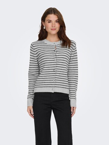 ONLY Strickjacke 'ONLChester' in Grau: Vorderseite