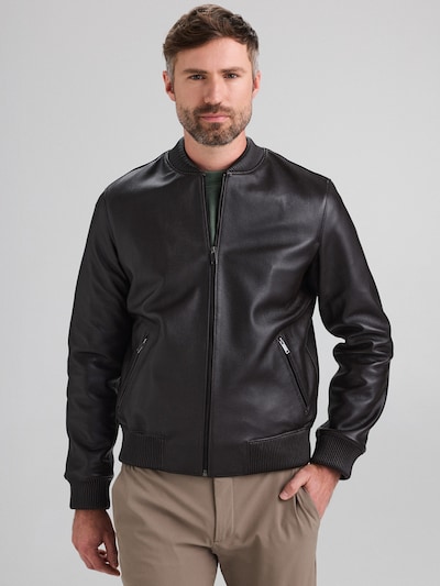 A&A Vesa Tussenjas 'Leather Jacket with texture' in S in de kleur Bruin, Productweergave