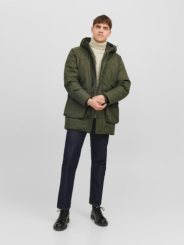 žalia JACK & JONES Žieminė parka 'CLEMENT'