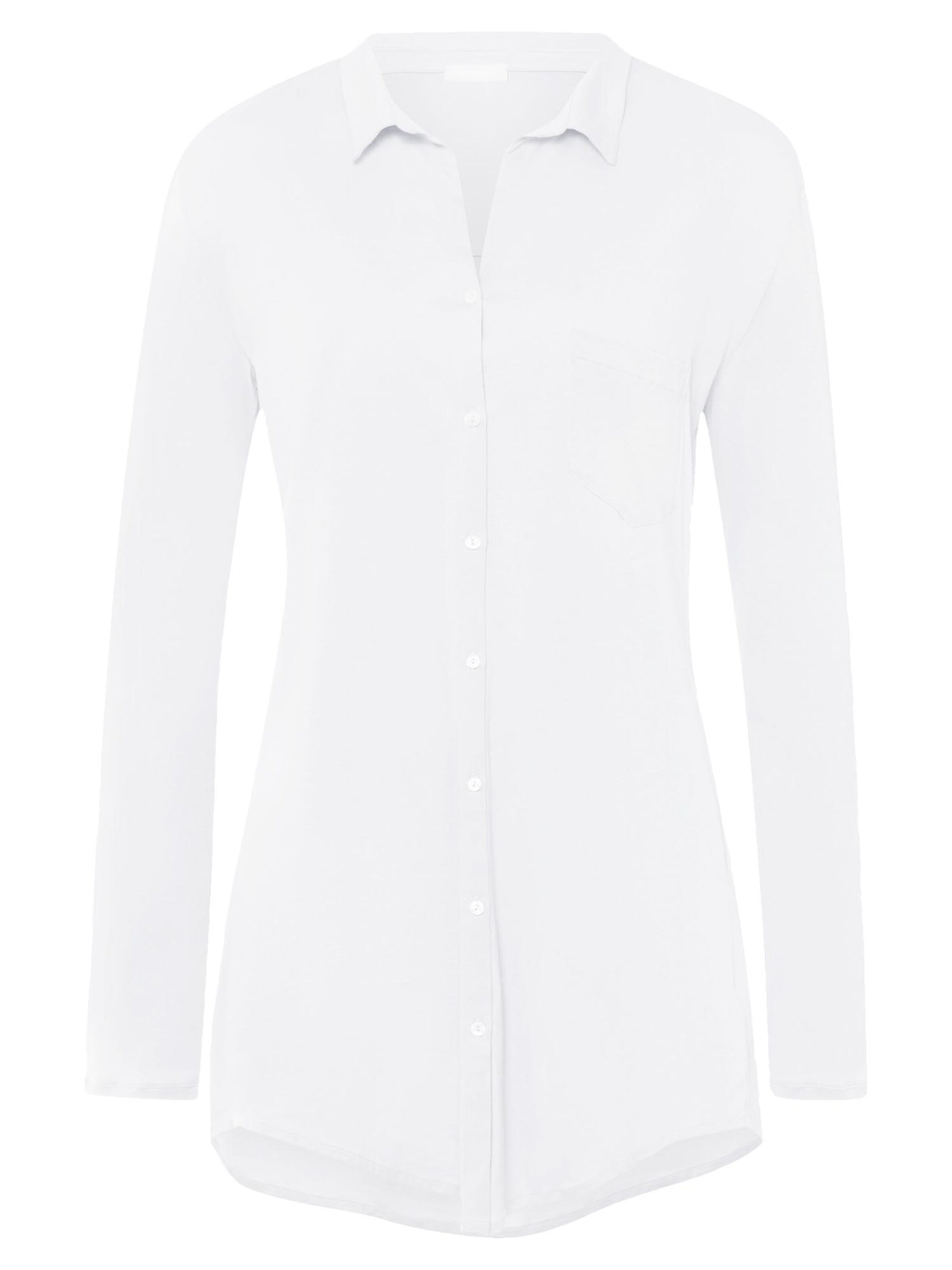 Hanro Nightgown 'Cotton Deluxe' in White: front