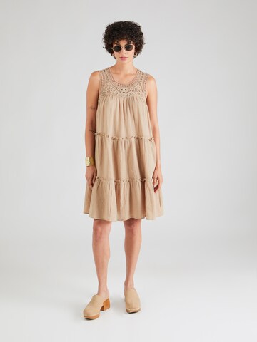 JDY Letní šaty 'ODA' – béžová: přední strana