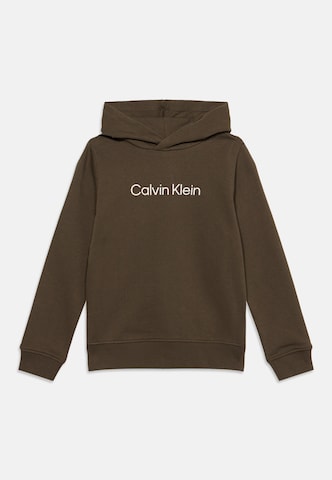 Sweat Calvin Klein Jeans en vert : devant