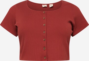 Levi's® Plus Strickjacke 'PL SS Rach Top' in Rot: predná strana