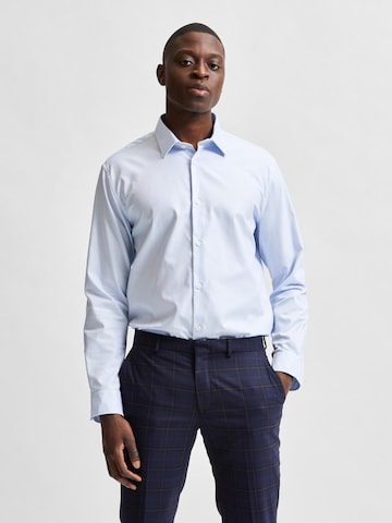 SELECTED HOMME - Ajuste regular Camisa de negocios 'Ethan' en azul: frente