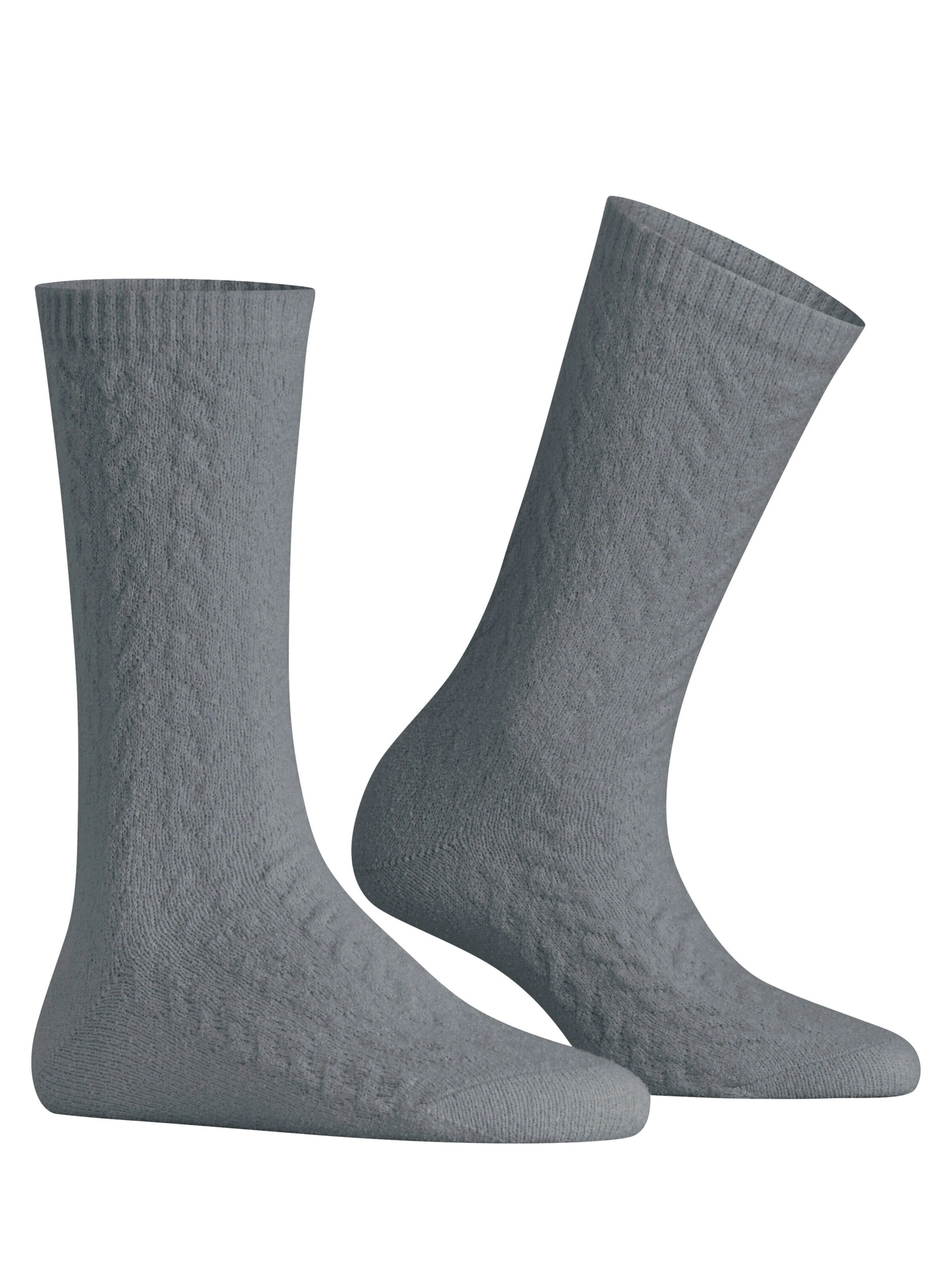 BURLINGTON Socks 'Cable' in Silver
