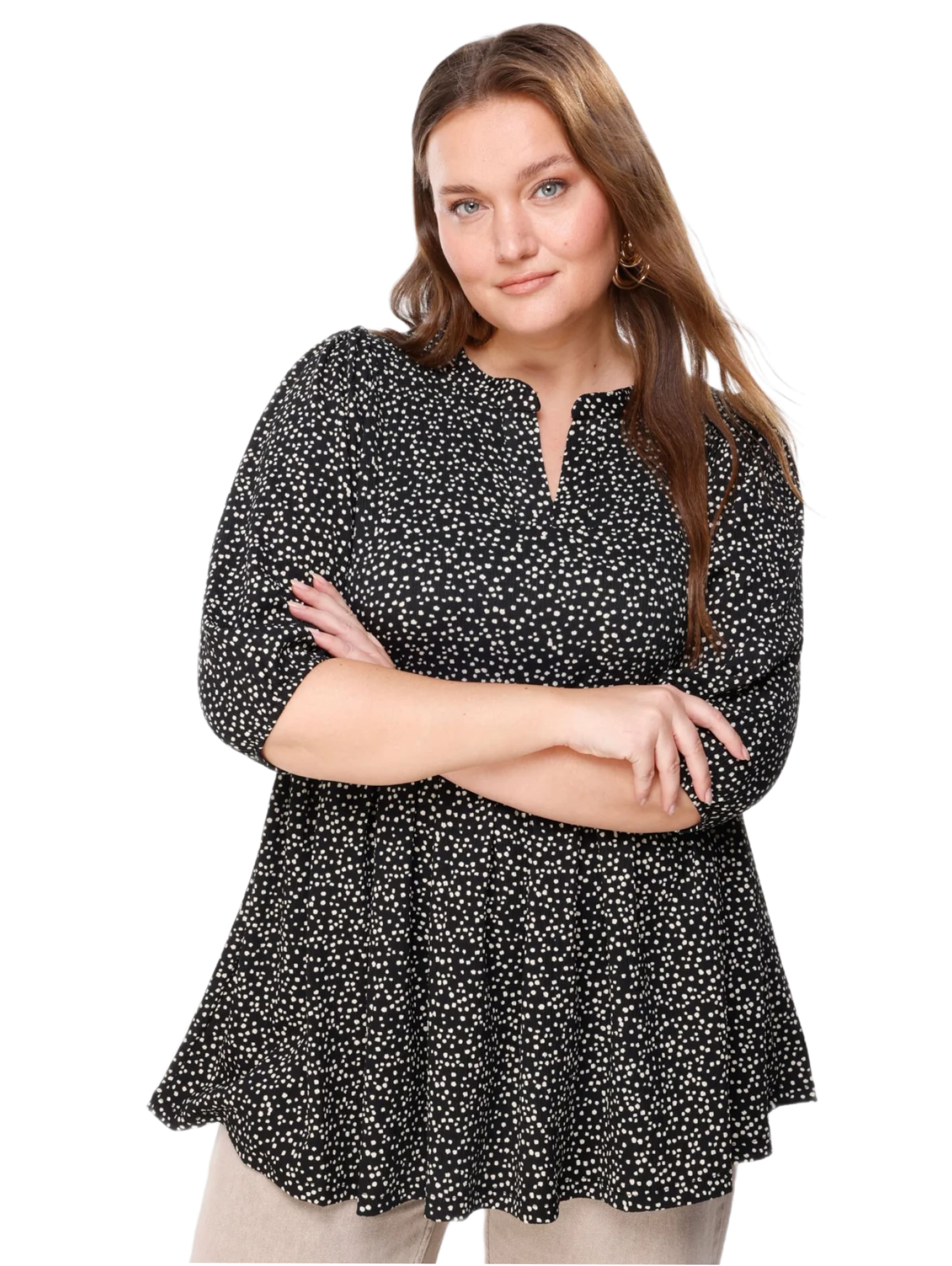 Shape Of You Tunic in Black: front