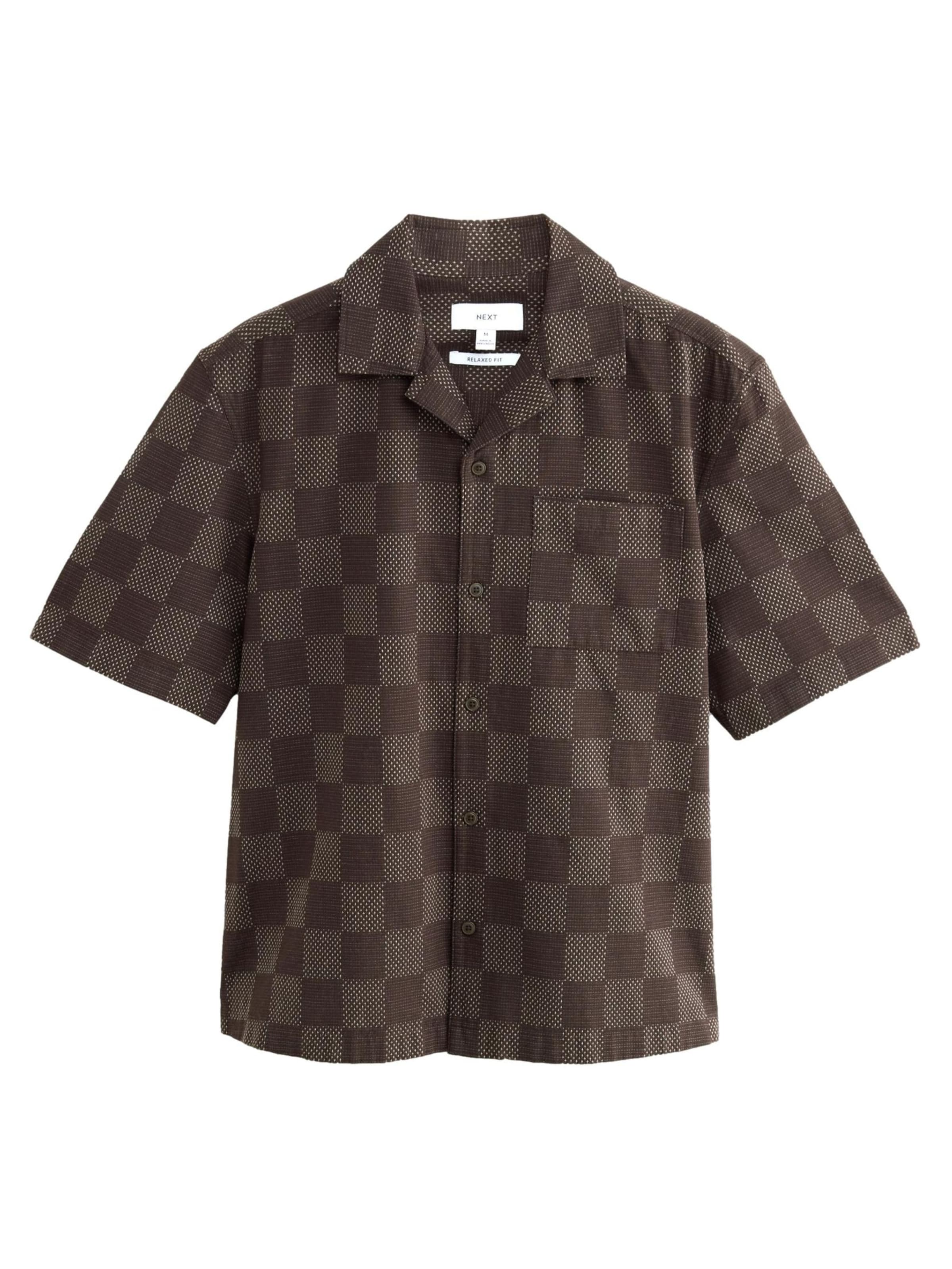 Next - Regular Fit Camisa em castanho: frente