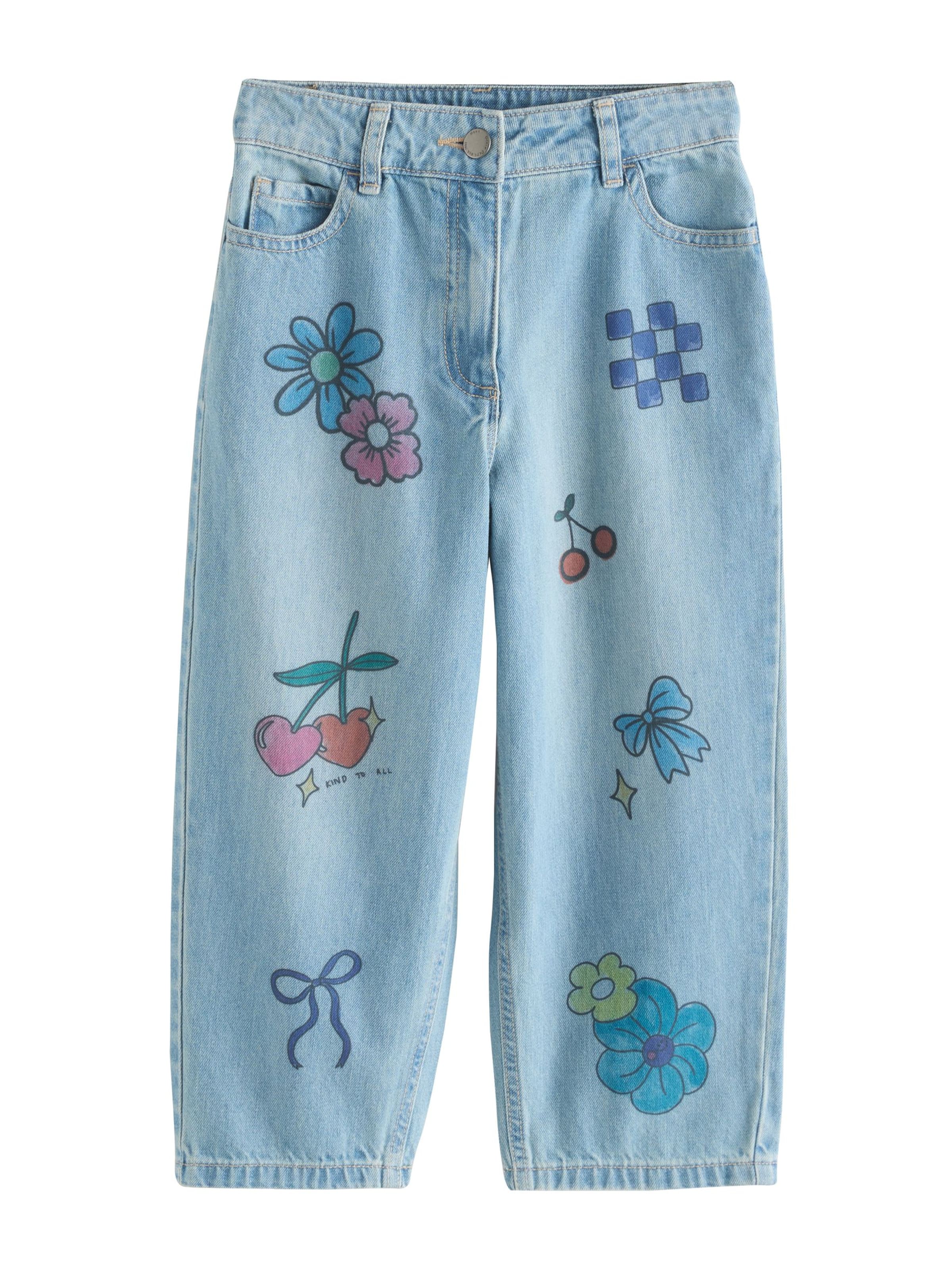 Next Свободный крой Джинсы в Синий: спереди