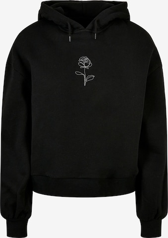 Merchcode Sweatshirt 'Spring - Rose' in Black: front