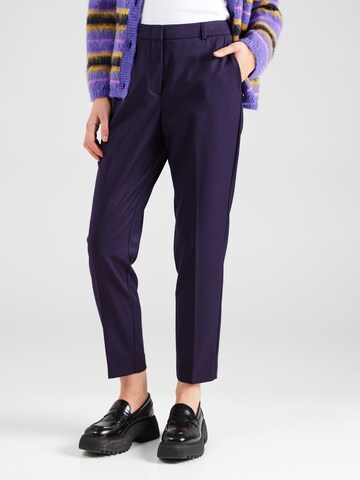 Regular Pantalon à plis COMMA en violet : devant