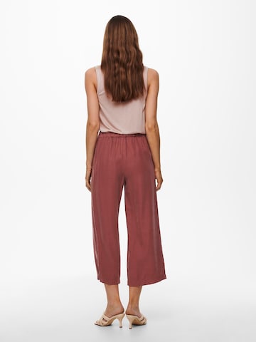 ONLY Wide leg Pleat-Front Pants 'ONLCARISA-MAGO' in Red