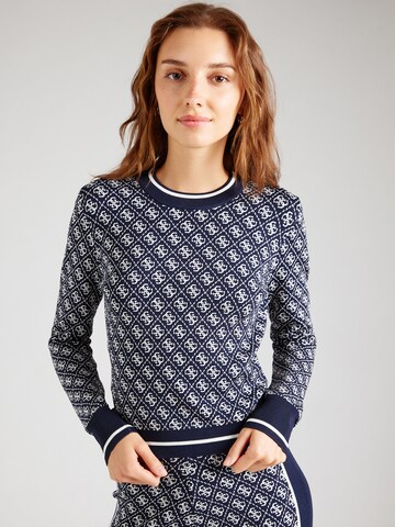 GUESS Sweter 'LISE' w kolorze niebieski: przód